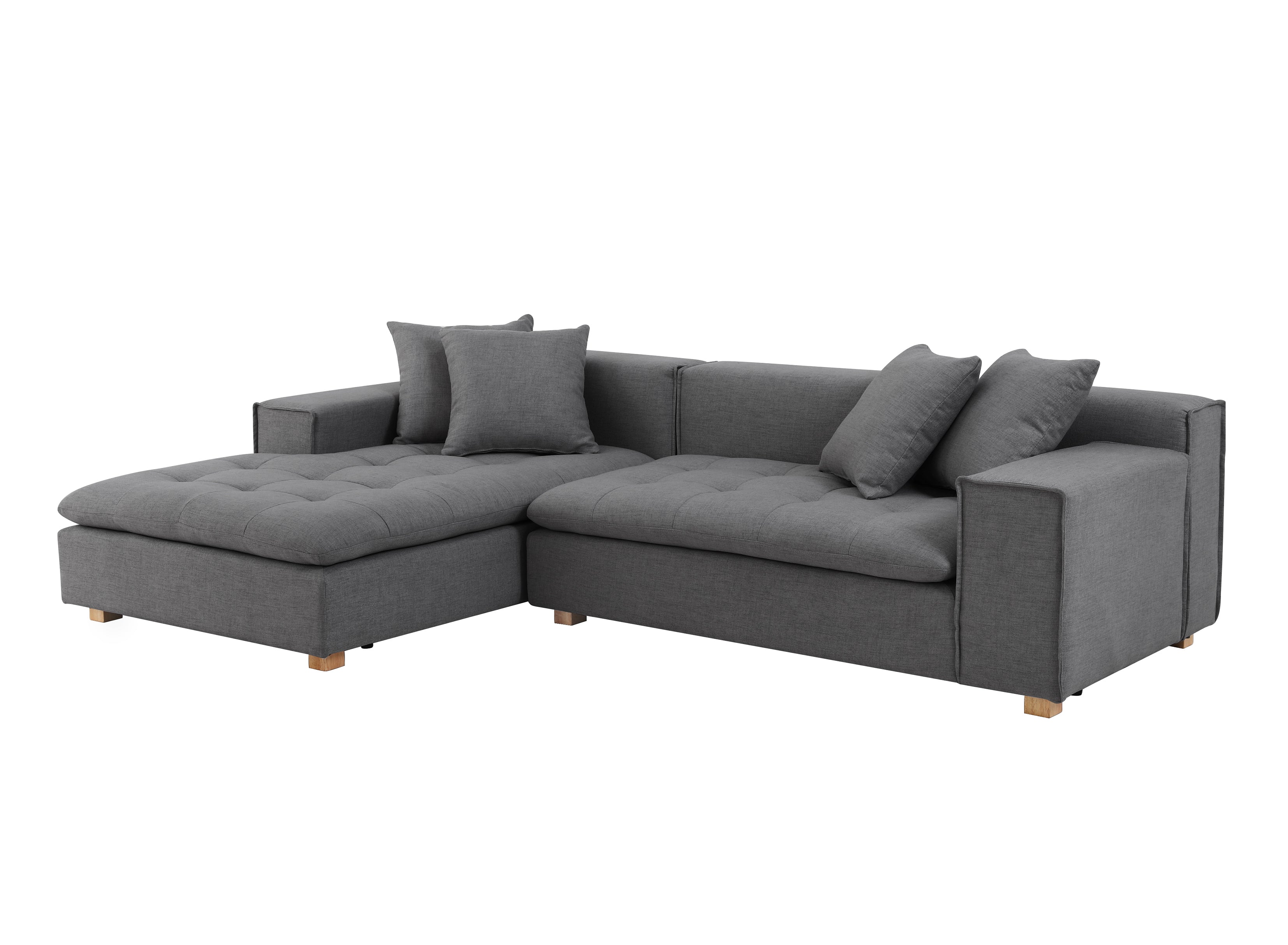 Sofá Forma Seccional Izquierdo Grafito - Medular Diseño Sofás