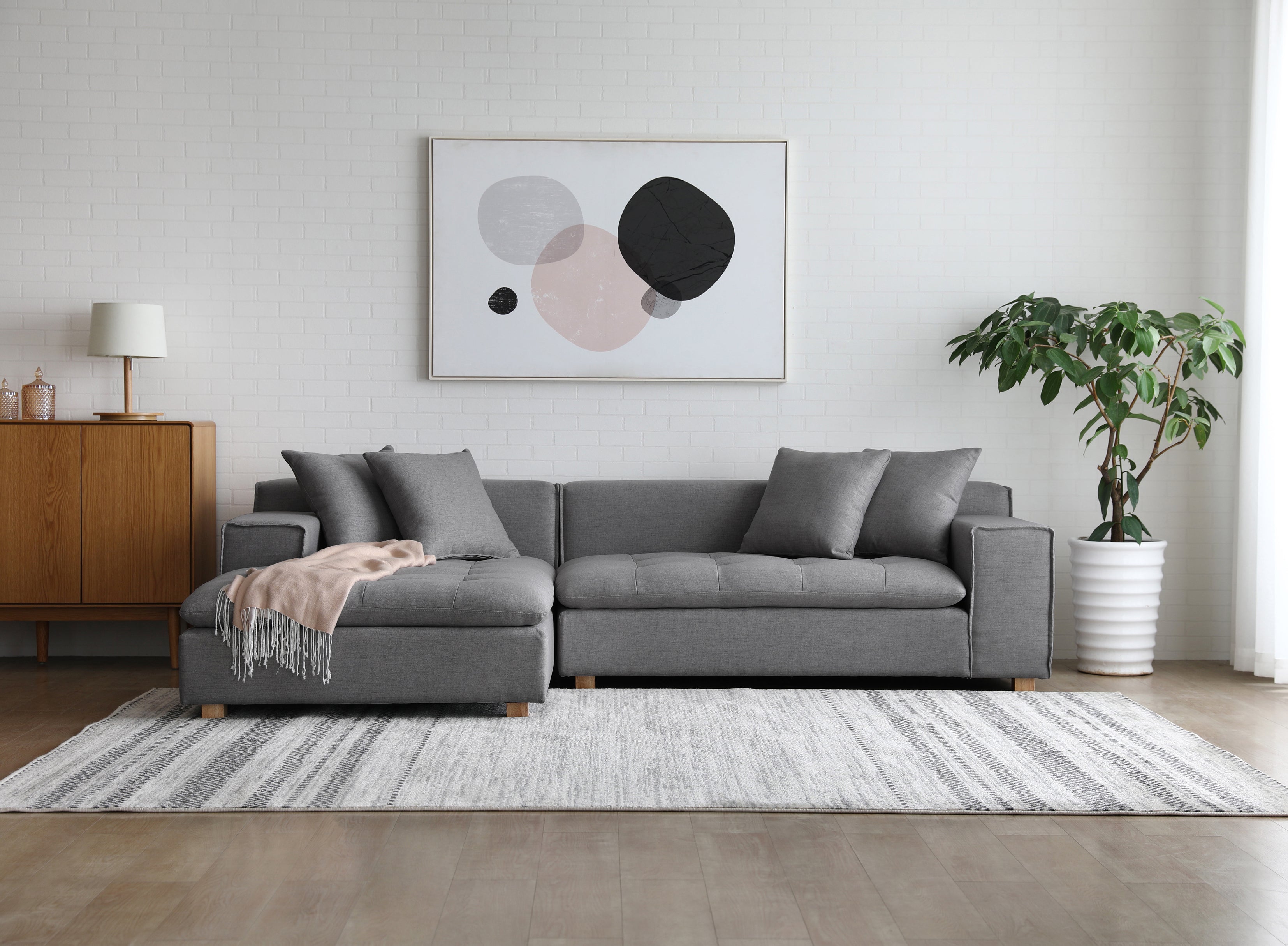 Sofá Forma Seccional Izquierdo Grafito - Medular Diseño Sofás