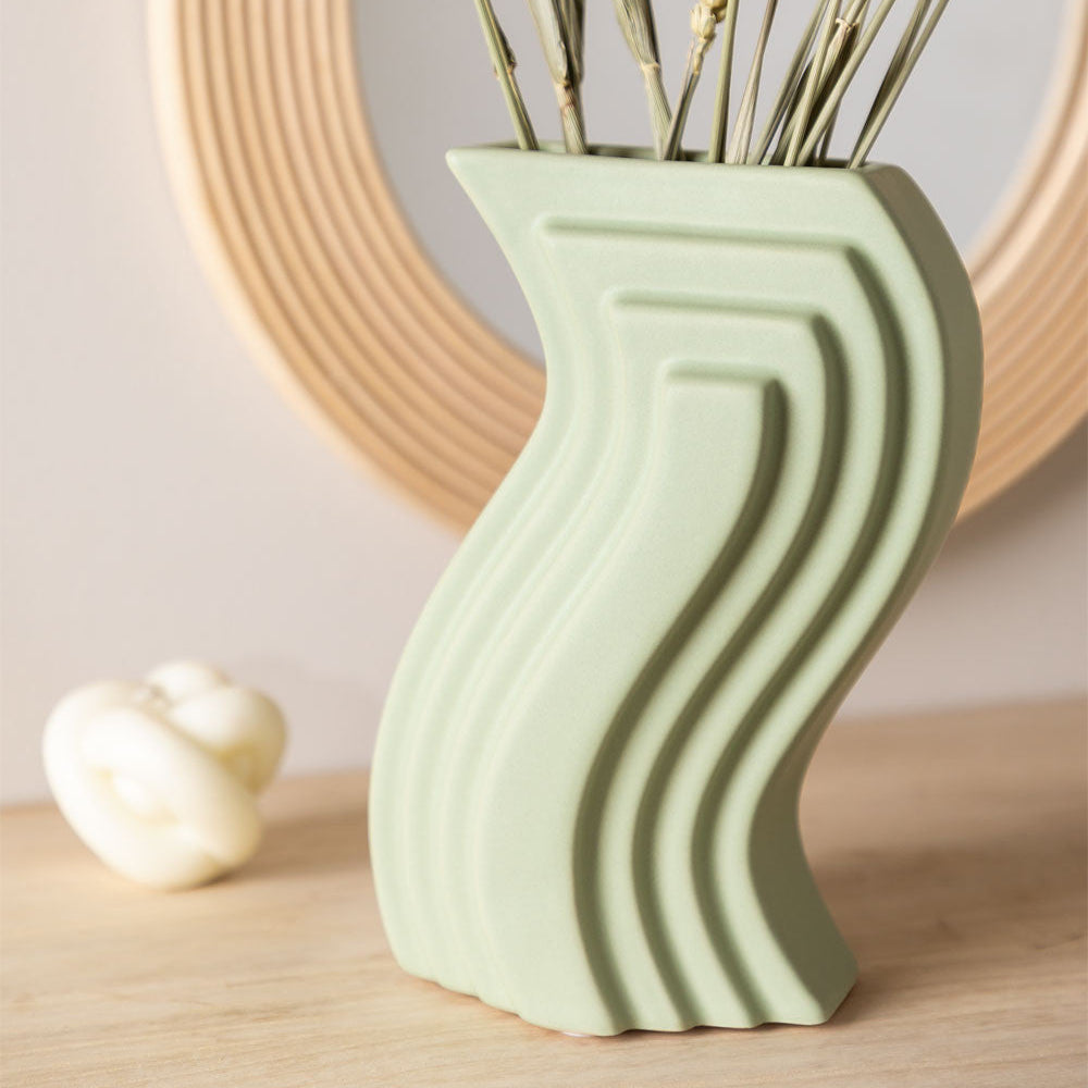 Jarron Curva Verde - Medular Diseño Jarron