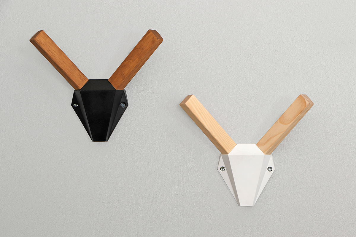 1 Perchero Wümul Nogal y 1 Perchero Wümul Natural - Medular Diseño Perchero