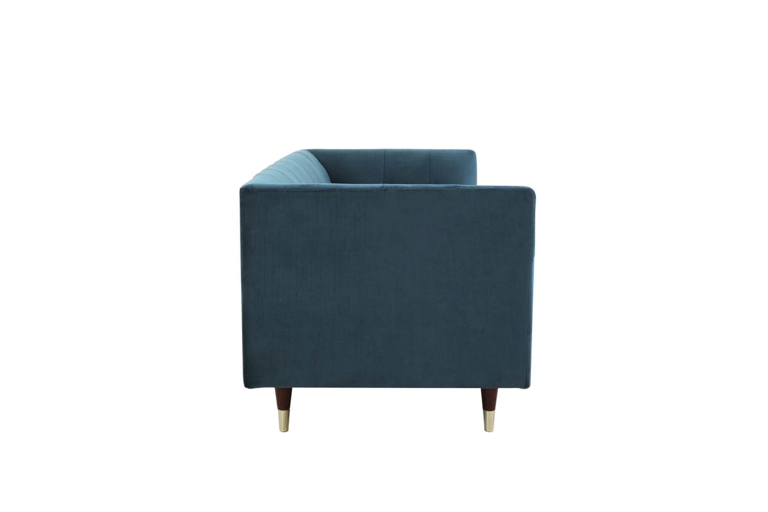 Sofá Ponti 3 Cuerpos Velvet Azul - Medular Diseño Sofás