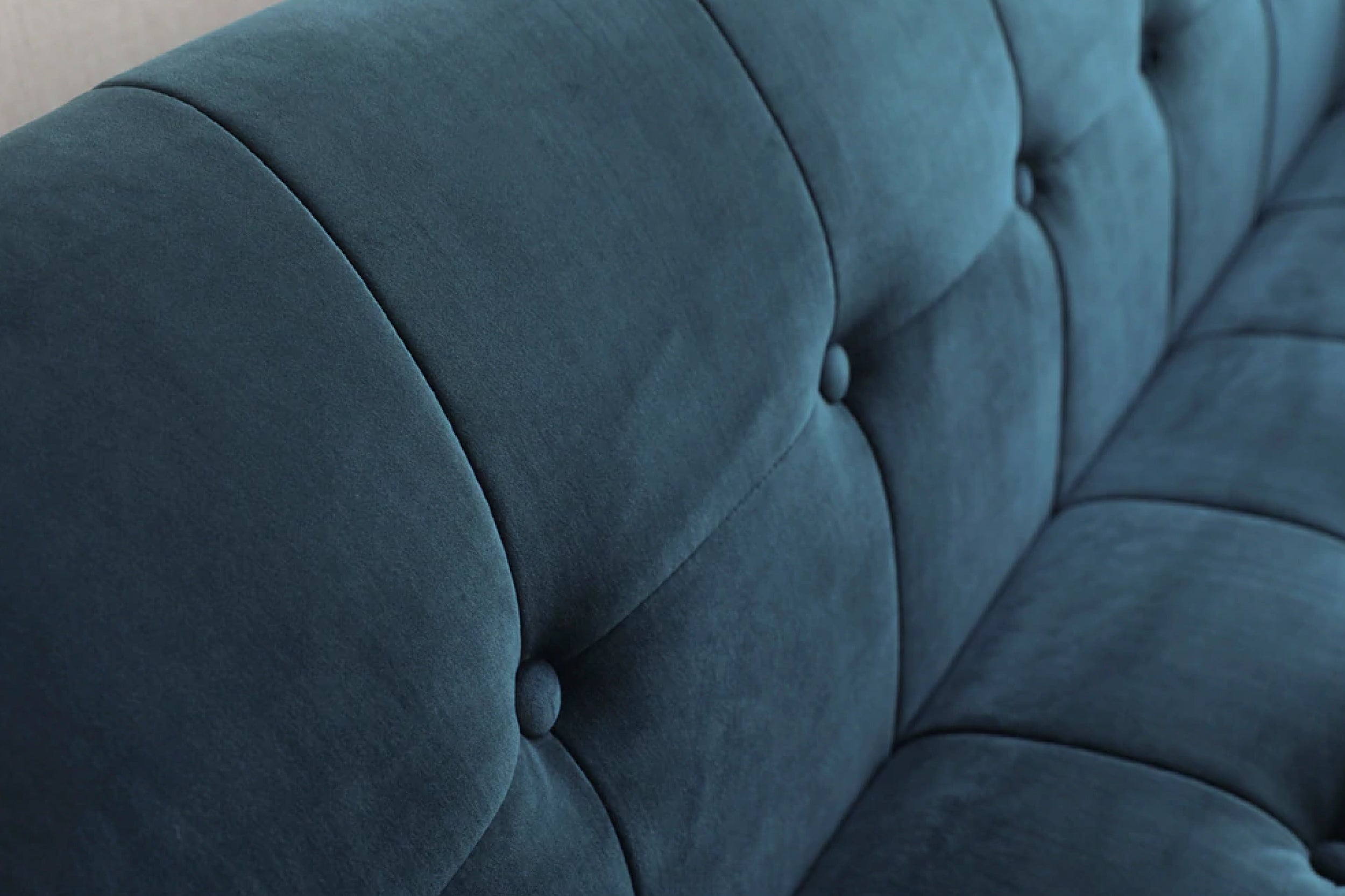 Sofá Ponti 3 Cuerpos Velvet Azul - Medular Diseño Sofás