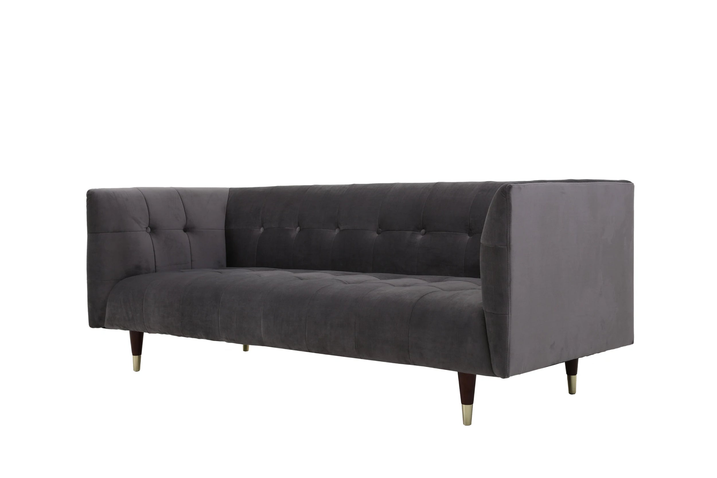 Sofá Ponti 3C Velvet Grafito - Medular Diseño Sofás