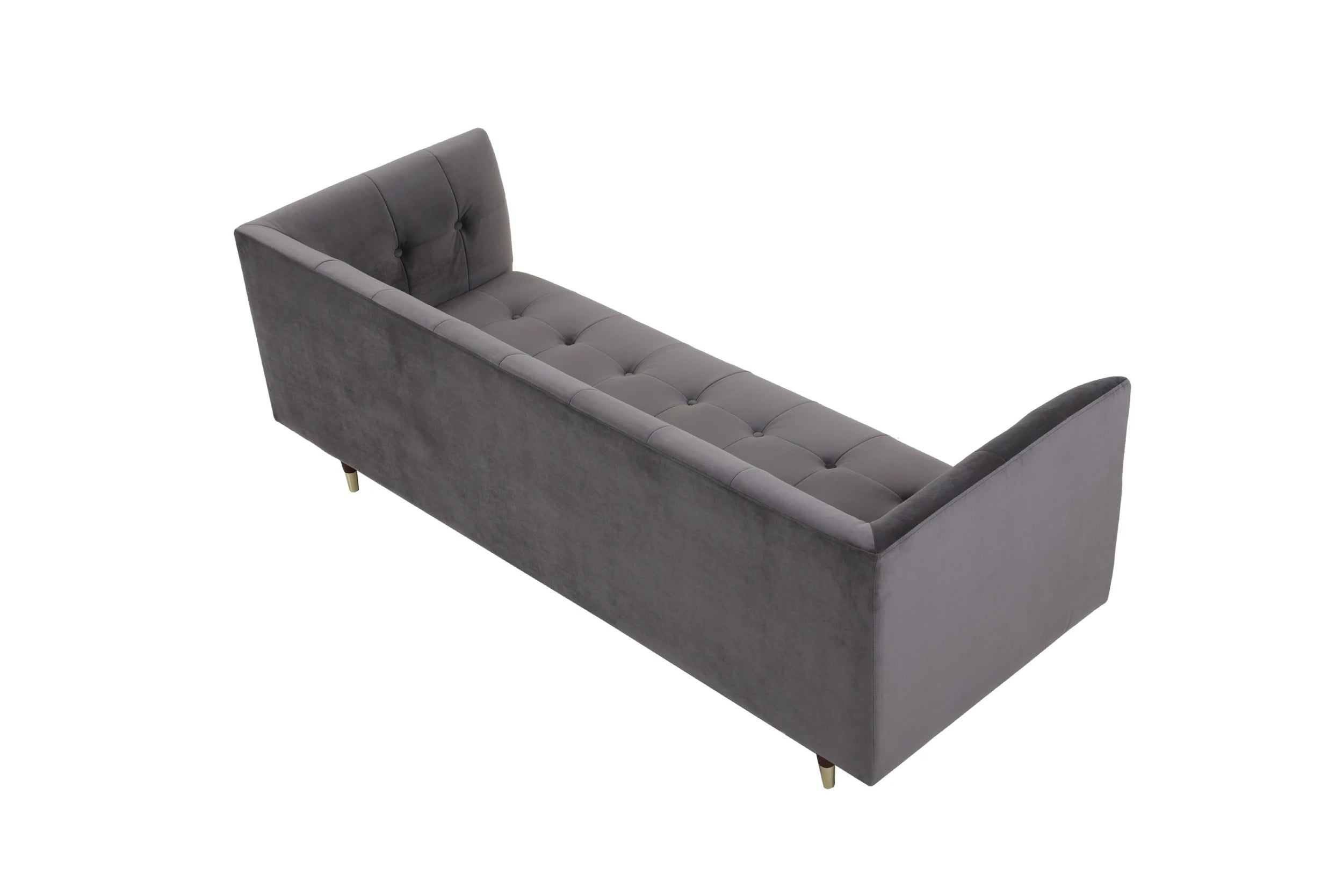 Sofá Ponti 3C Velvet Grafito - Medular Diseño Sofás