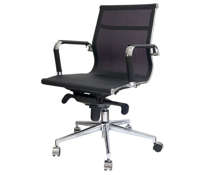 Silla oficina Carson Baja Negro - Medular Diseño Sillas de Escritorio