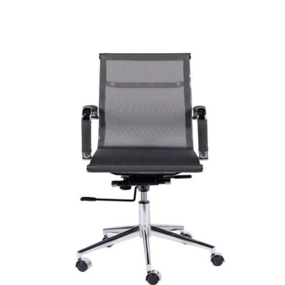 Silla oficina Carson Baja Gris - Medular Diseño Sillas de Escritorio