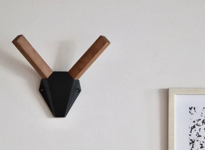 1 Perchero Wümul Nogal y 1 Perchero Wümul Natural - Medular Diseño Perchero