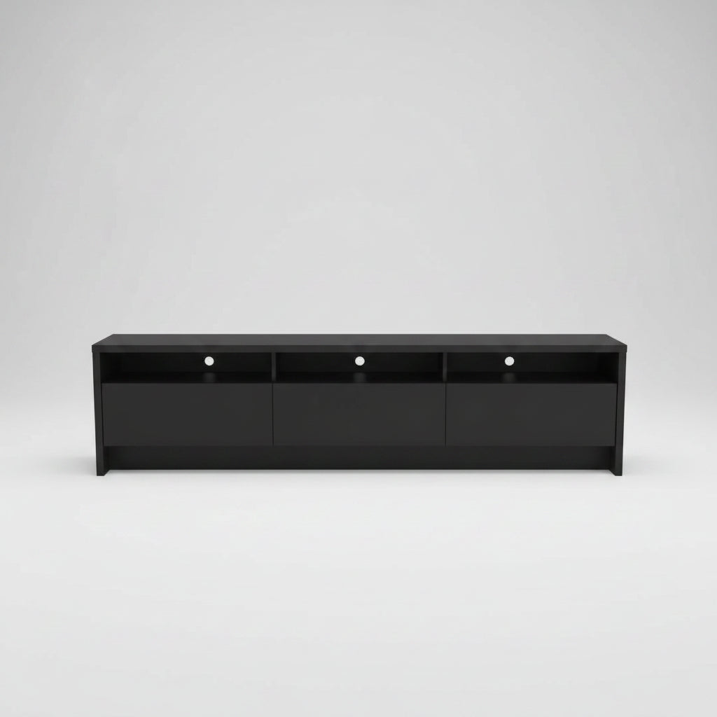 Rack de TV Aspen 1.8 m Negro Mate