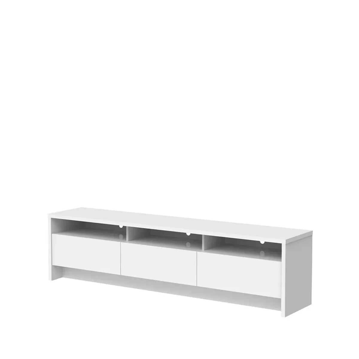 Rack Aspen 1.8 Blanco – Mueble de TV de 180 cm con Nichos Abiertos & Almacenamiento Cerrado