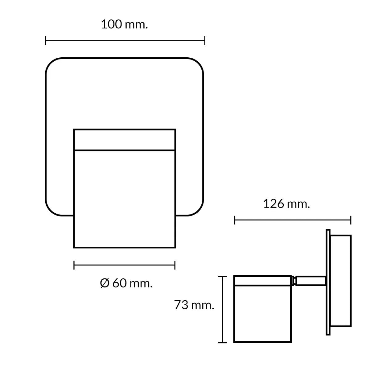 Foco Sobrepuesto 1 luz Cil III Blanco Mate Ip44 GU10