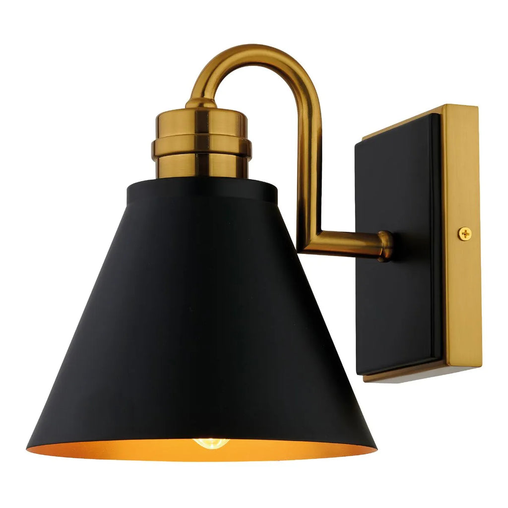 Aplique Vintage Pharos Negro/Dorado