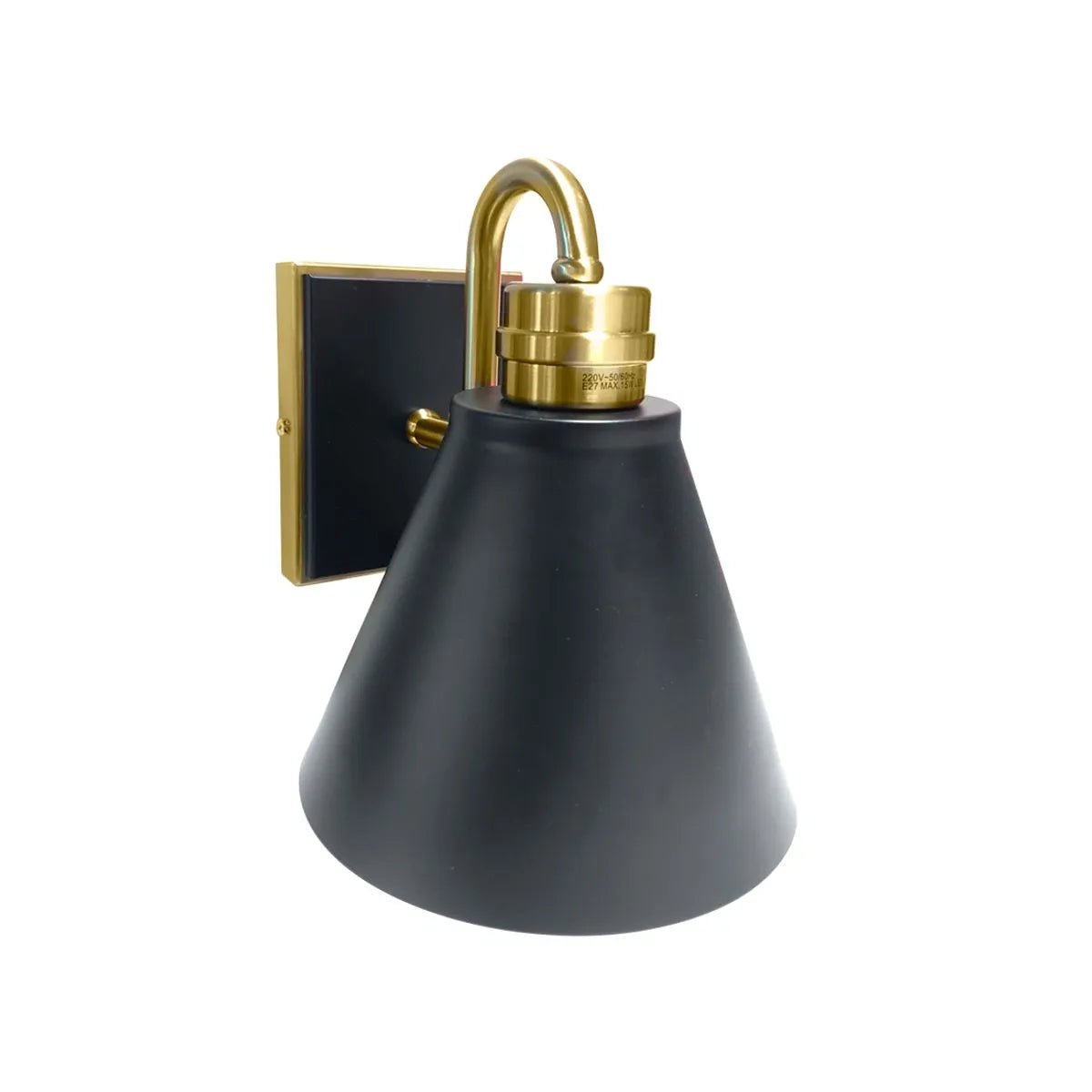 Aplique Vintage Pharos Negro/Dorado