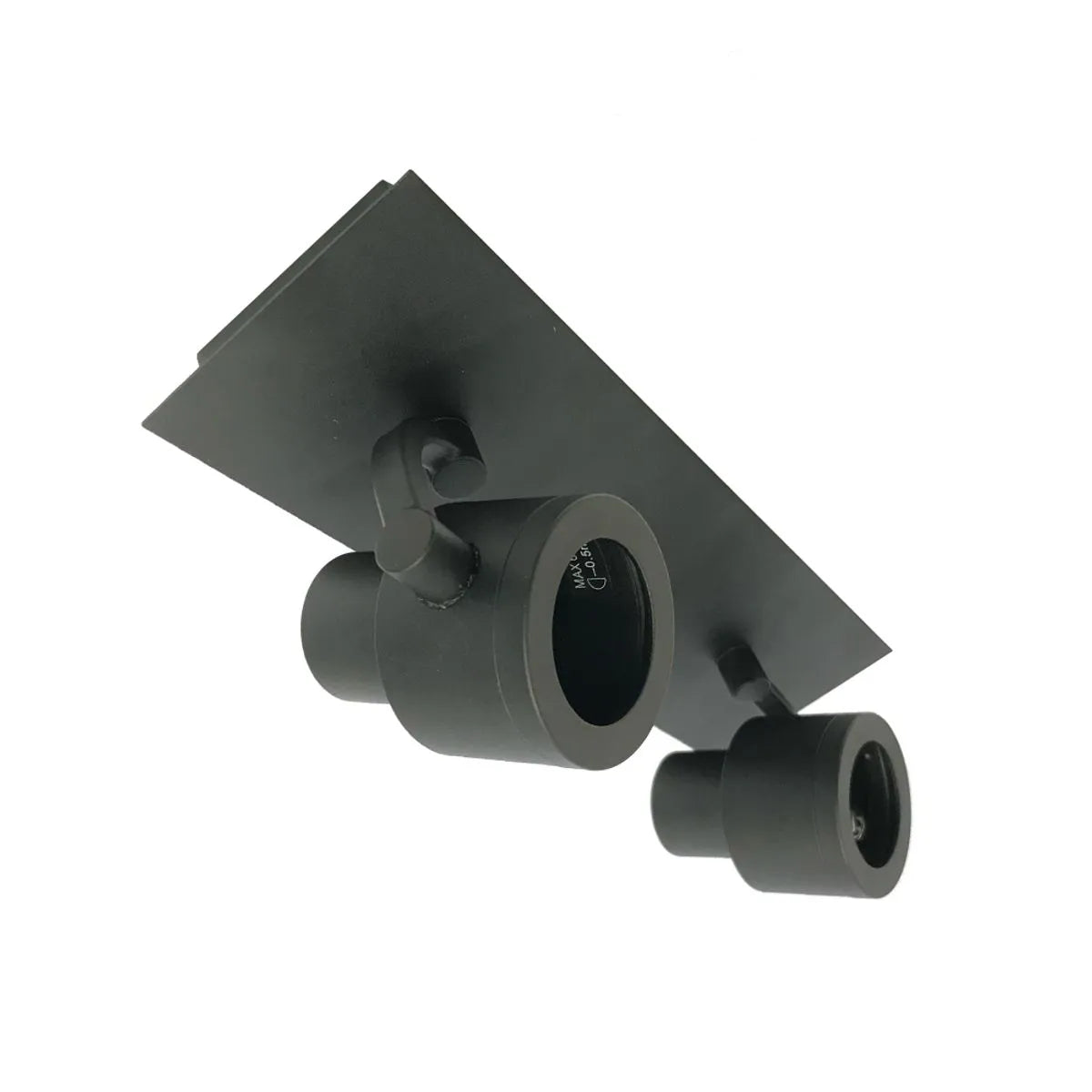 Foco Sobrepuesto Komo 2 Luces Negro Mate