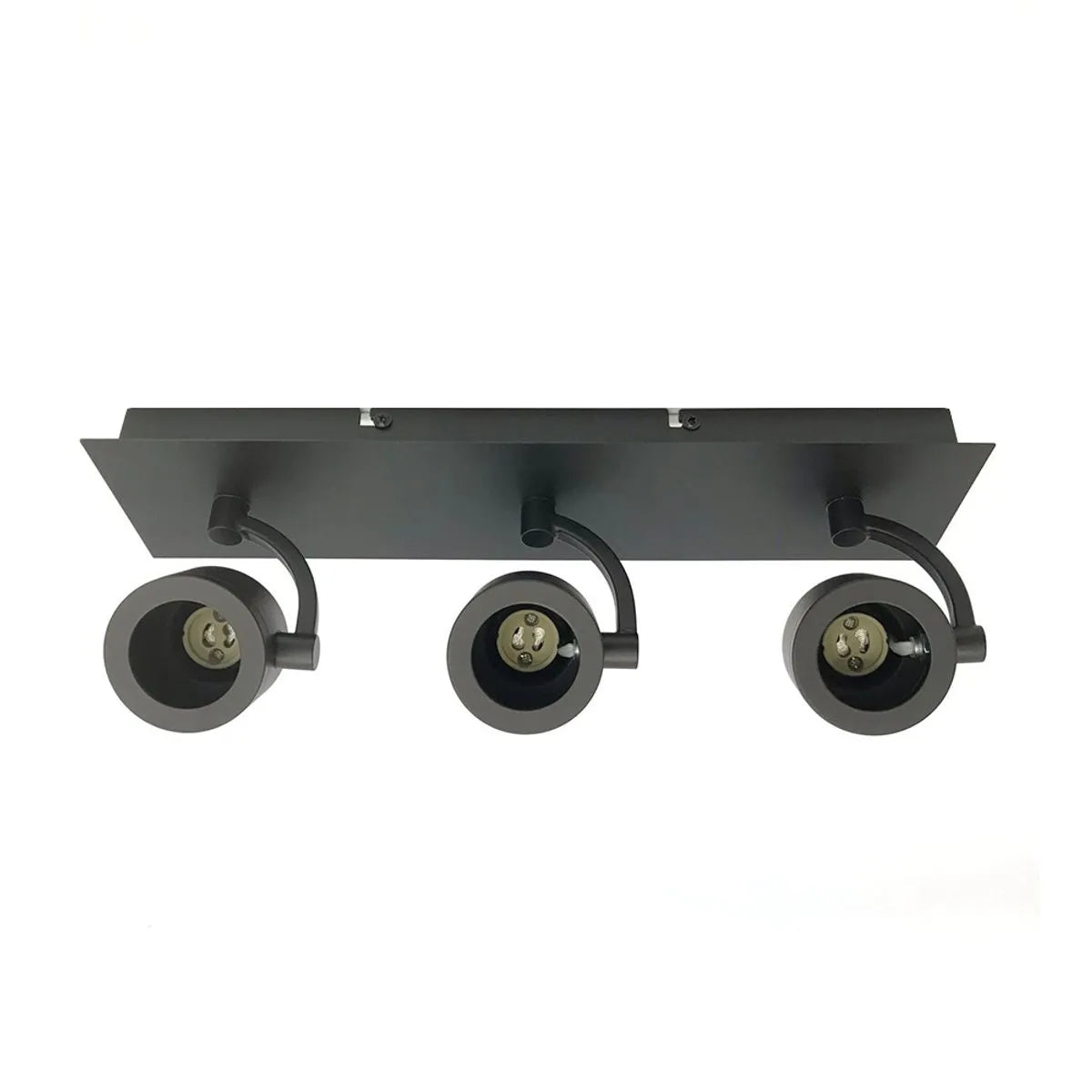 Foco Sobrepuesto Komo 3 Luces Negro Mate