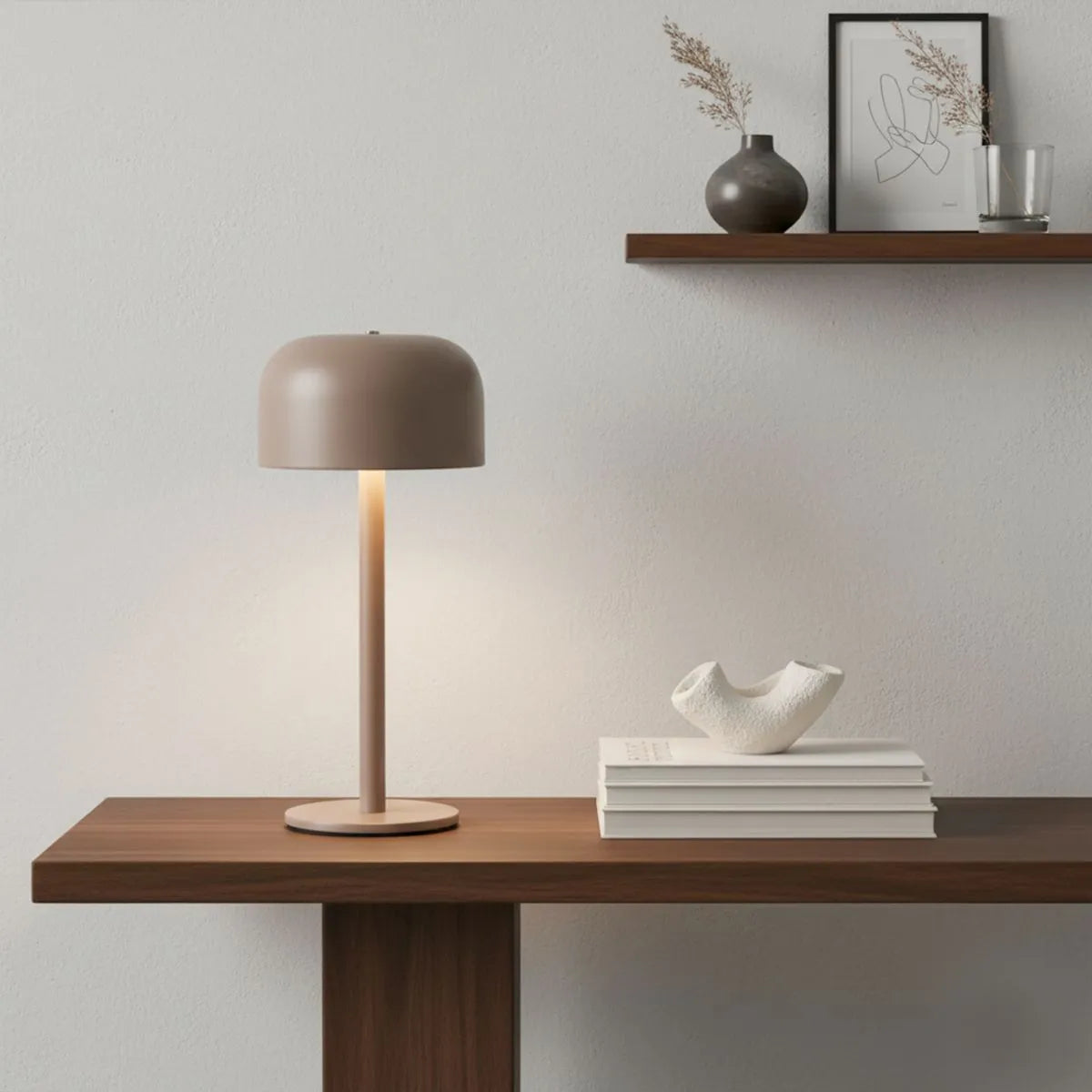Lámpara de Mesa Agora Recargable Dimeable Café
