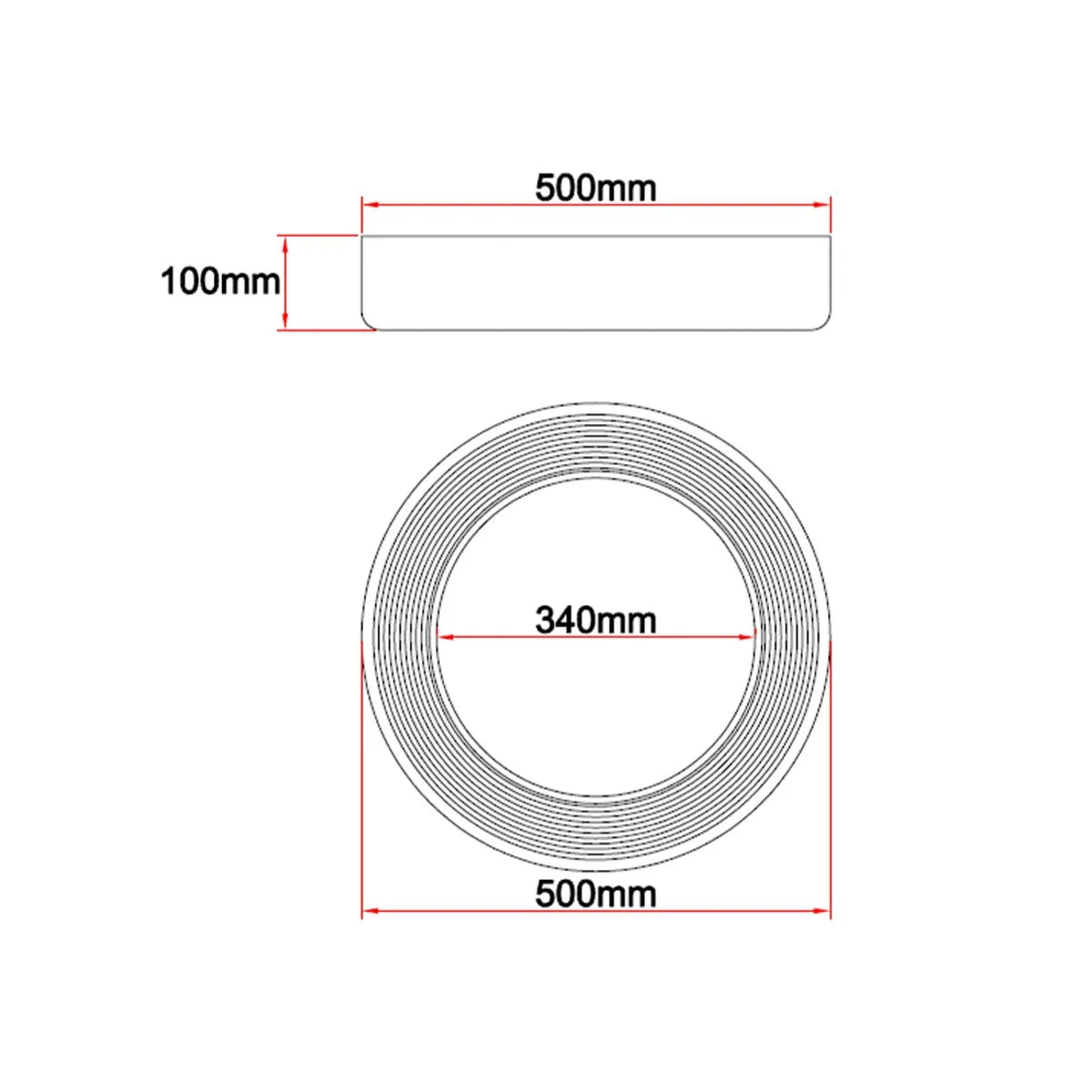 Plafon Solara Led Circular Blanco Madera
