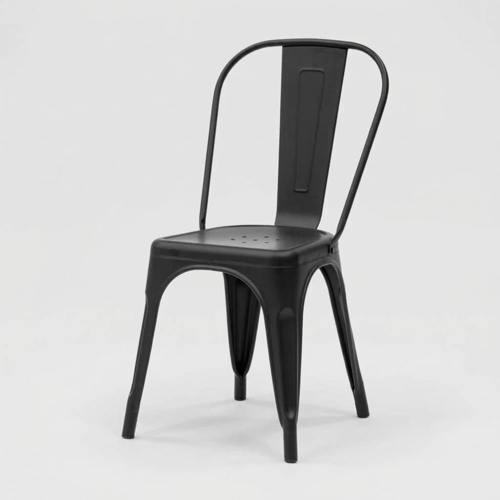 Silla Tolix Negro - Medular Diseño Sillas de interior