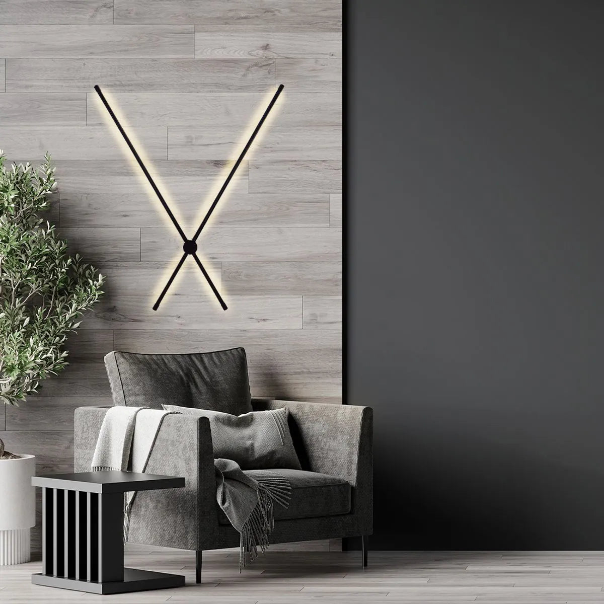 Aplique Muro Axis Led Negro