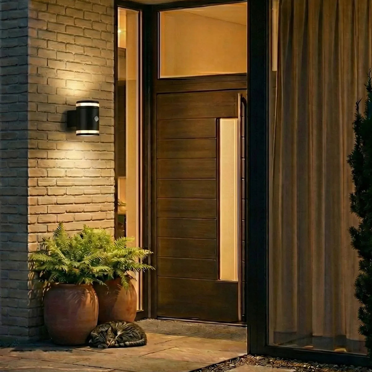 Aplique Muro Exterior Led Solar Neva 0,6W Con Sensor Doble Función