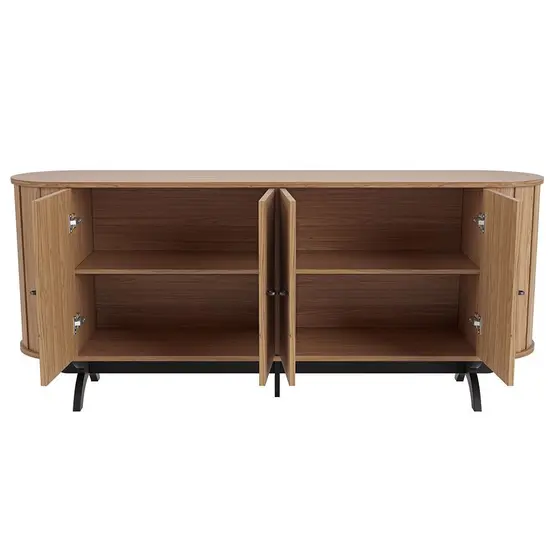 Aparador Curved Wood – Elegancia Japandi, Líneas Orgánicas y Calidez