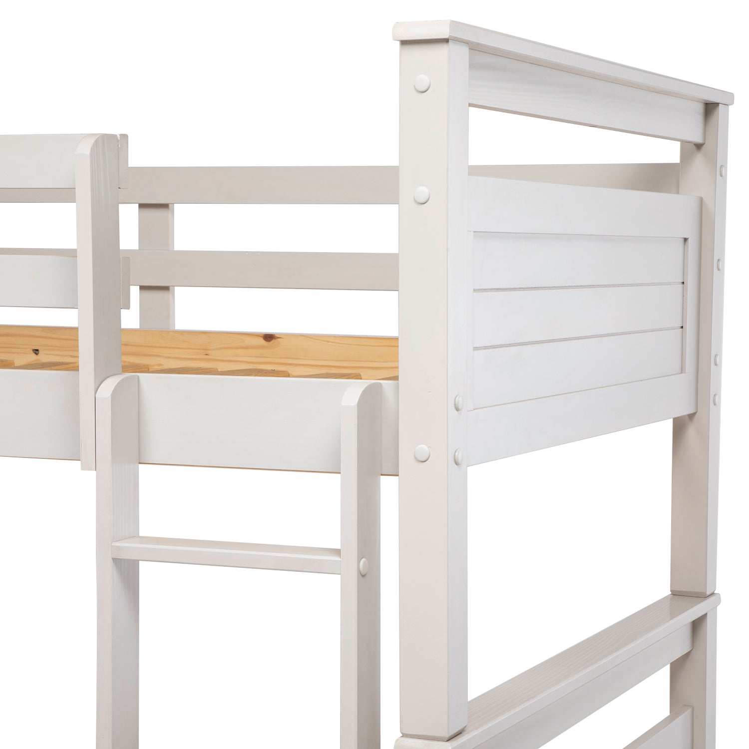 Camarote Nirvana Madera Blanco – Litera Triple Nido Infantil / Juvenil con Cama Desplegable