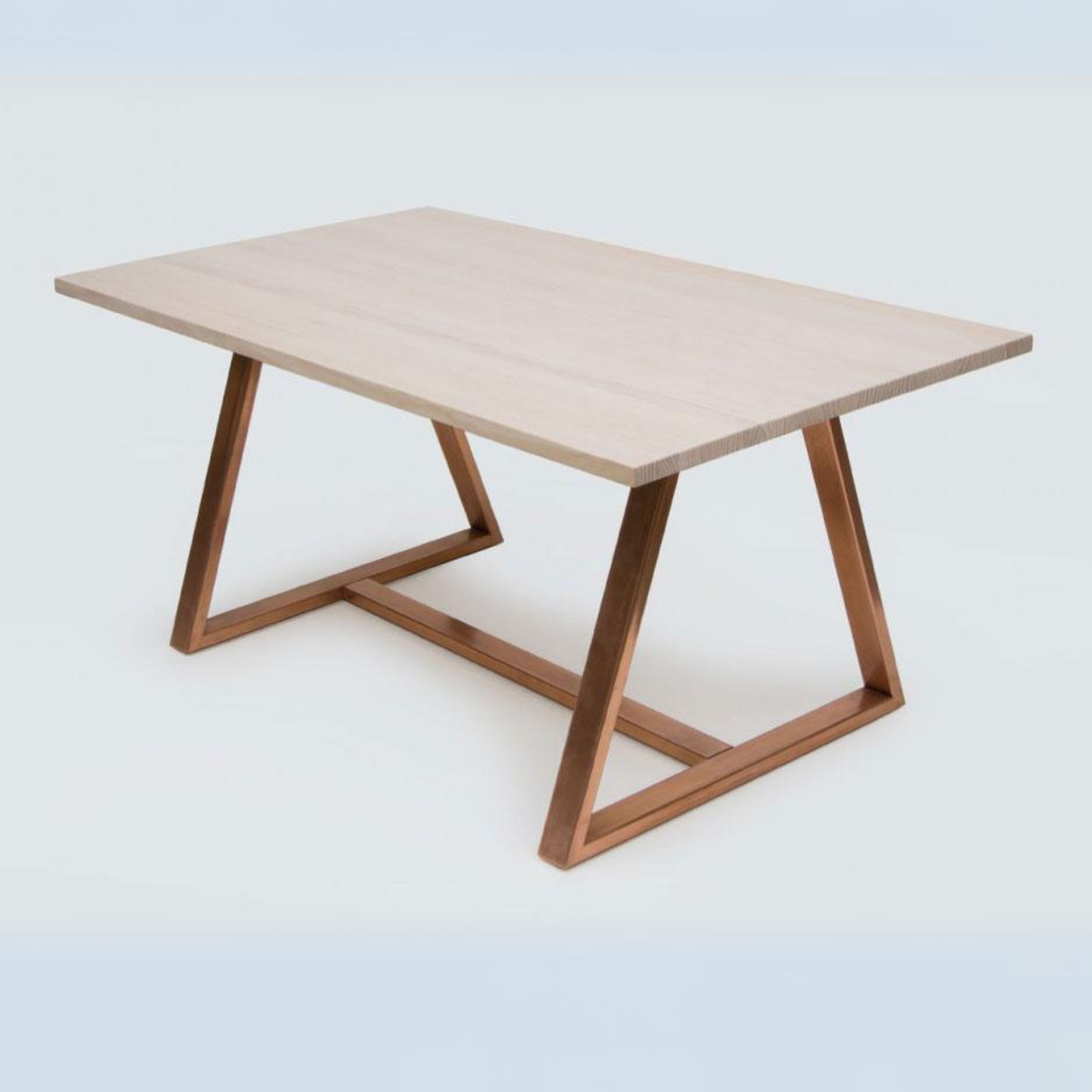 Mesa de Comedor  Pablo Natural 8P Base Cobre