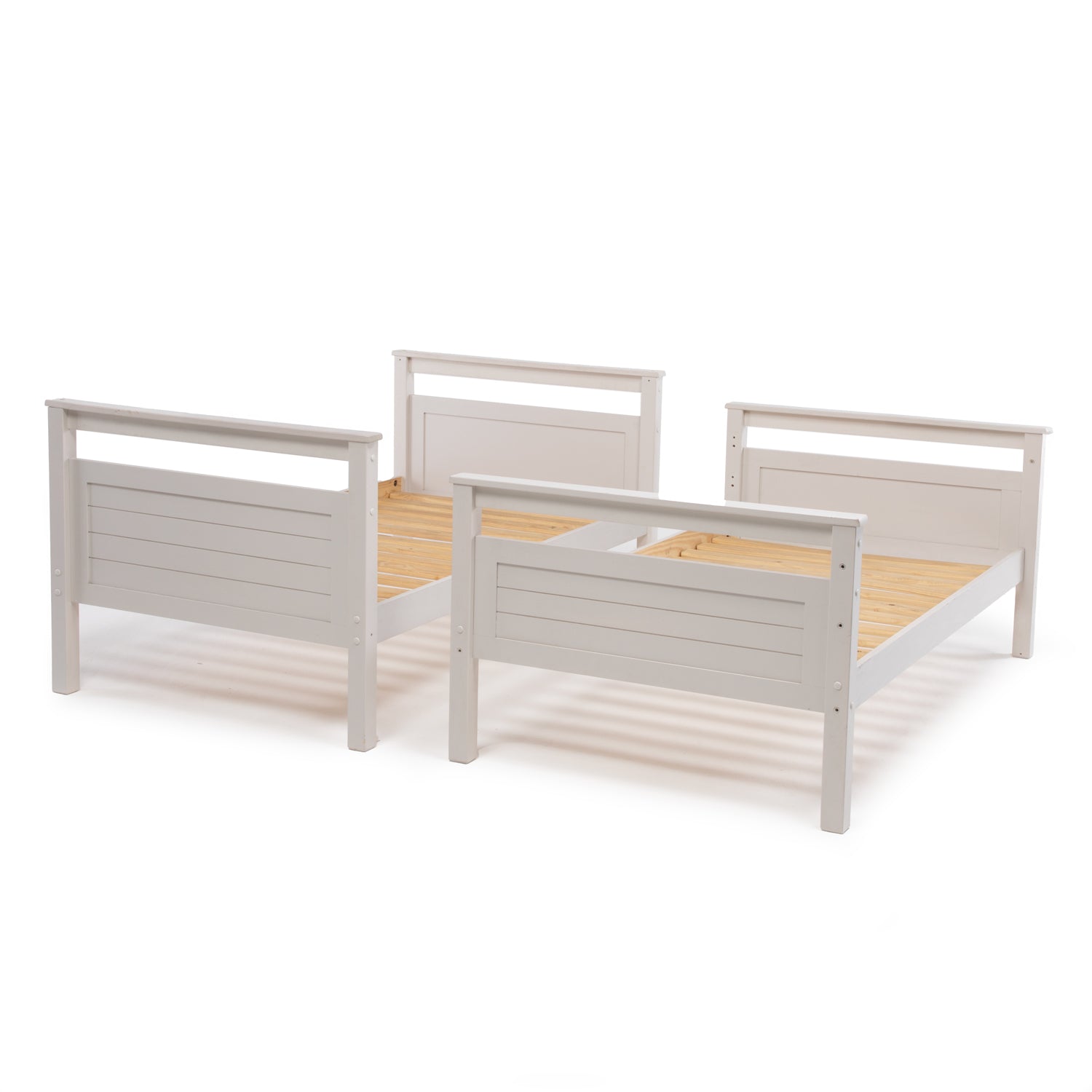 Camarote Nirvana Madera Blanco – Litera Triple Nido Infantil / Juvenil con Cama Desplegable