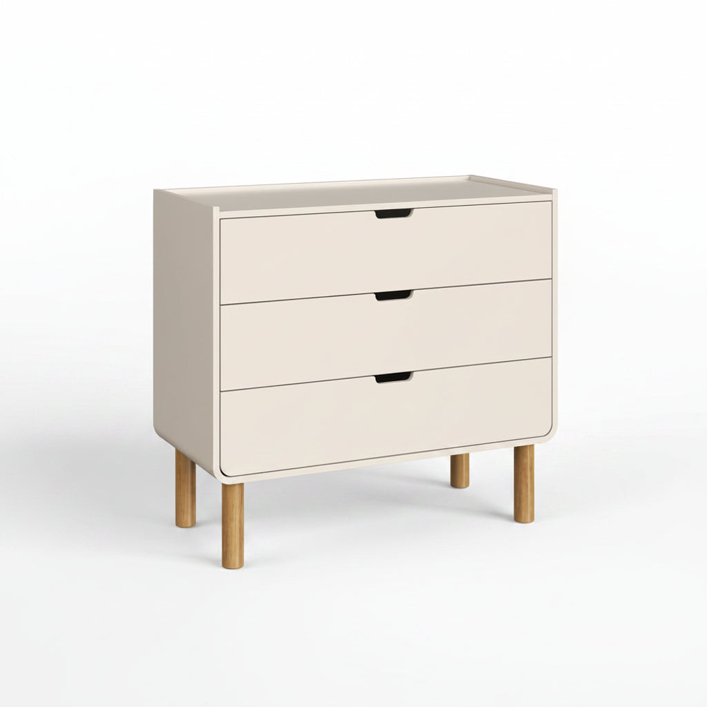 Comoda 3 Cajones Aurea Blanca