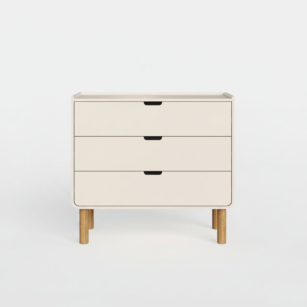 Comoda 3 Cajones Aurea Blanca