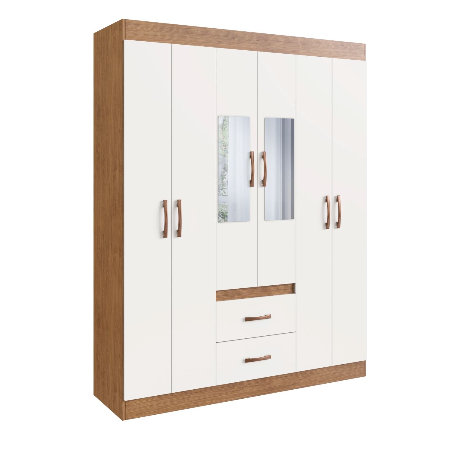 Closet Basic 6 Puertas con Espejo