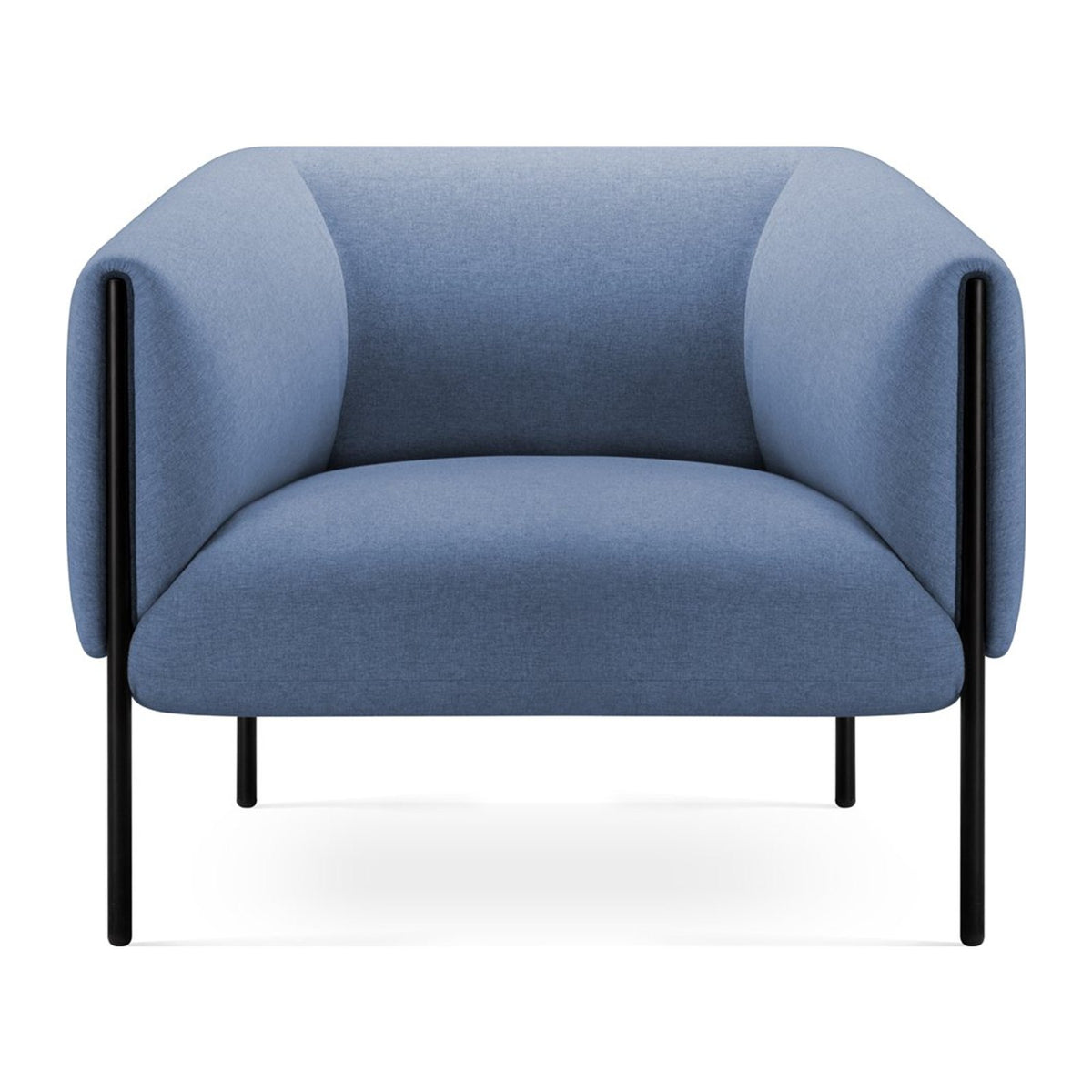 Sillón Alfa azul de un cuerpo, vista frontal