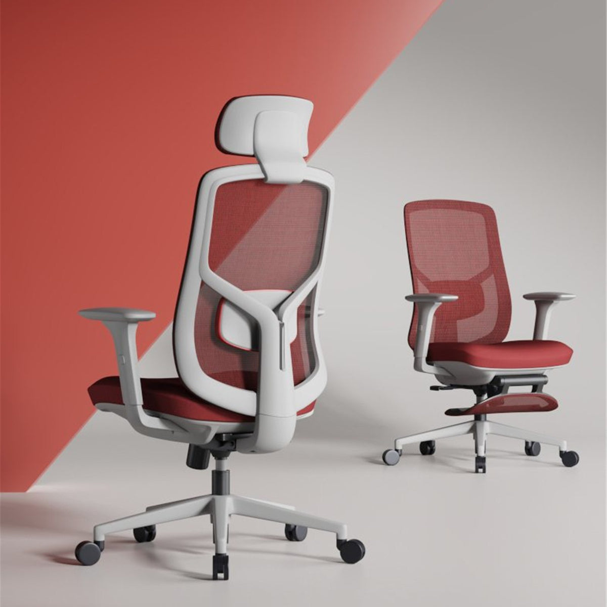 Sillas Tango en blanco y rojo
