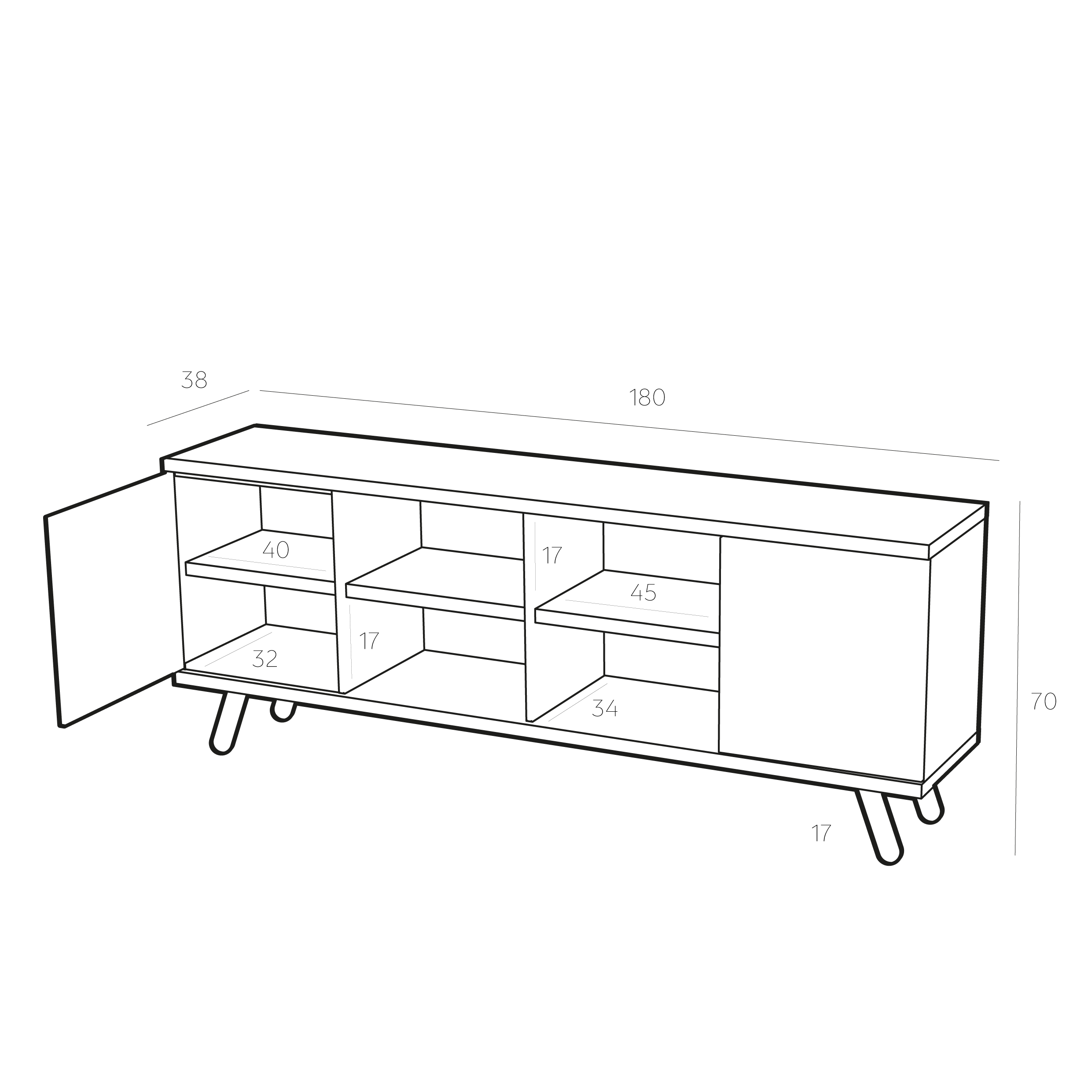 Rack Tv de Lenga Aula