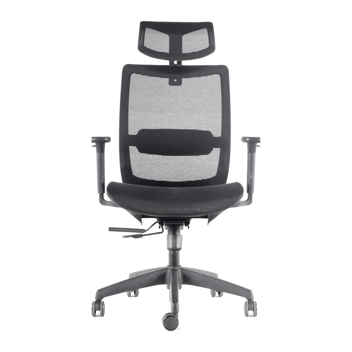 Silla oficina Apolo con cabecera, vista frontal