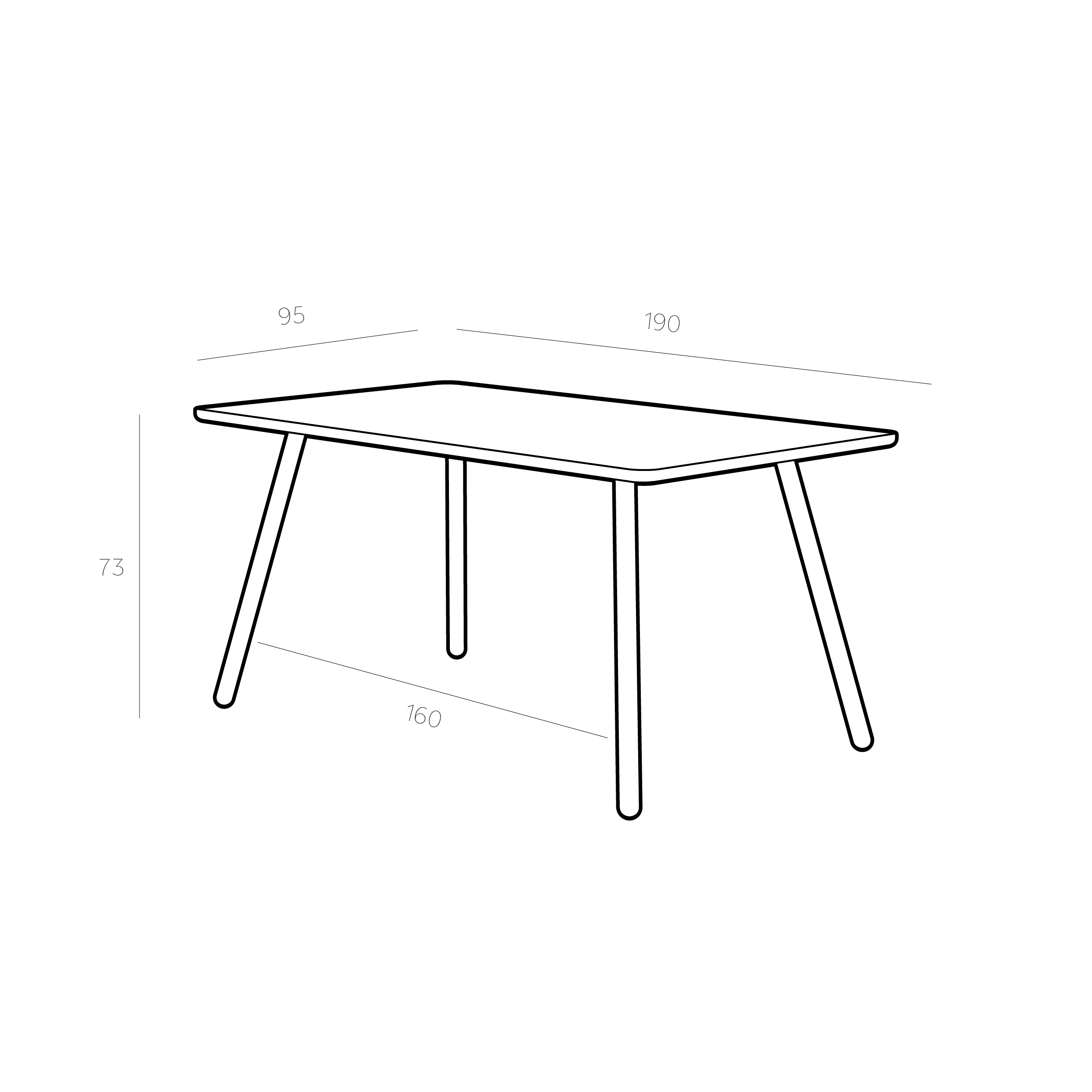 Mesa de Comedor Aula Nogal 8P