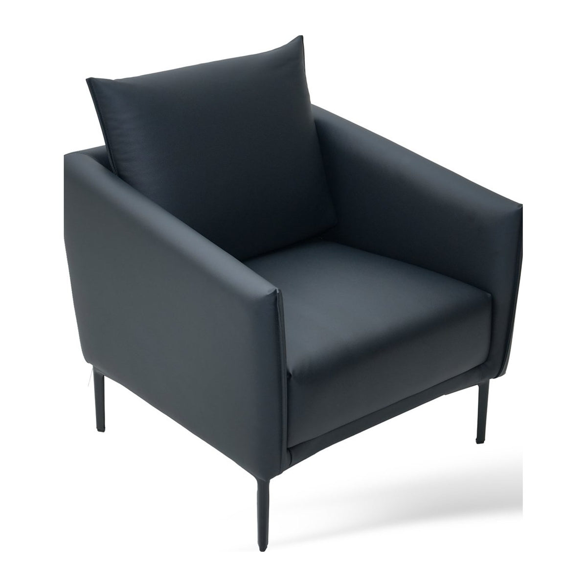 Sillón Soft Seating Bingo negro, vista tres cuartos