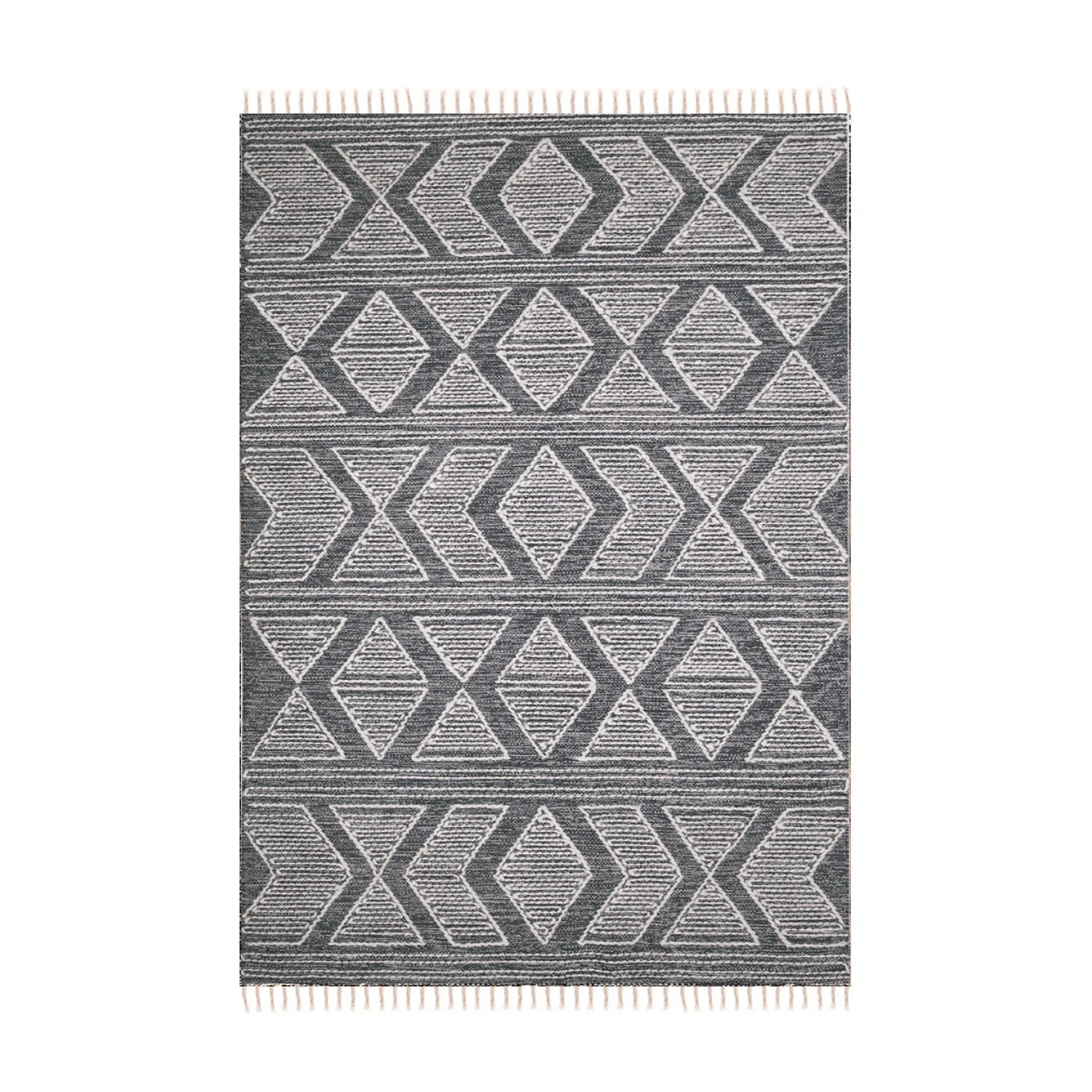 Alfombra Woven Geo Gris