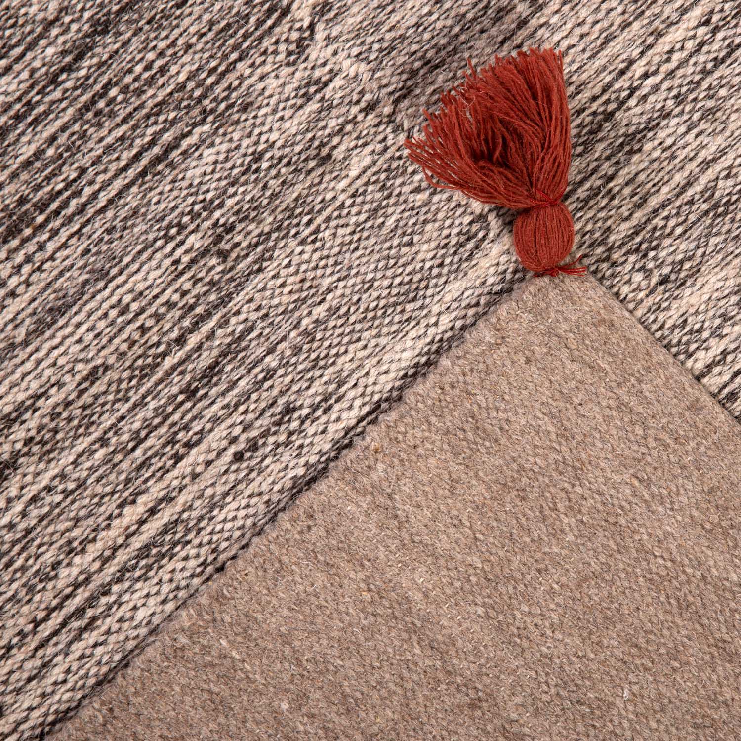 Alfombra Handwoven Wool Line Terracota