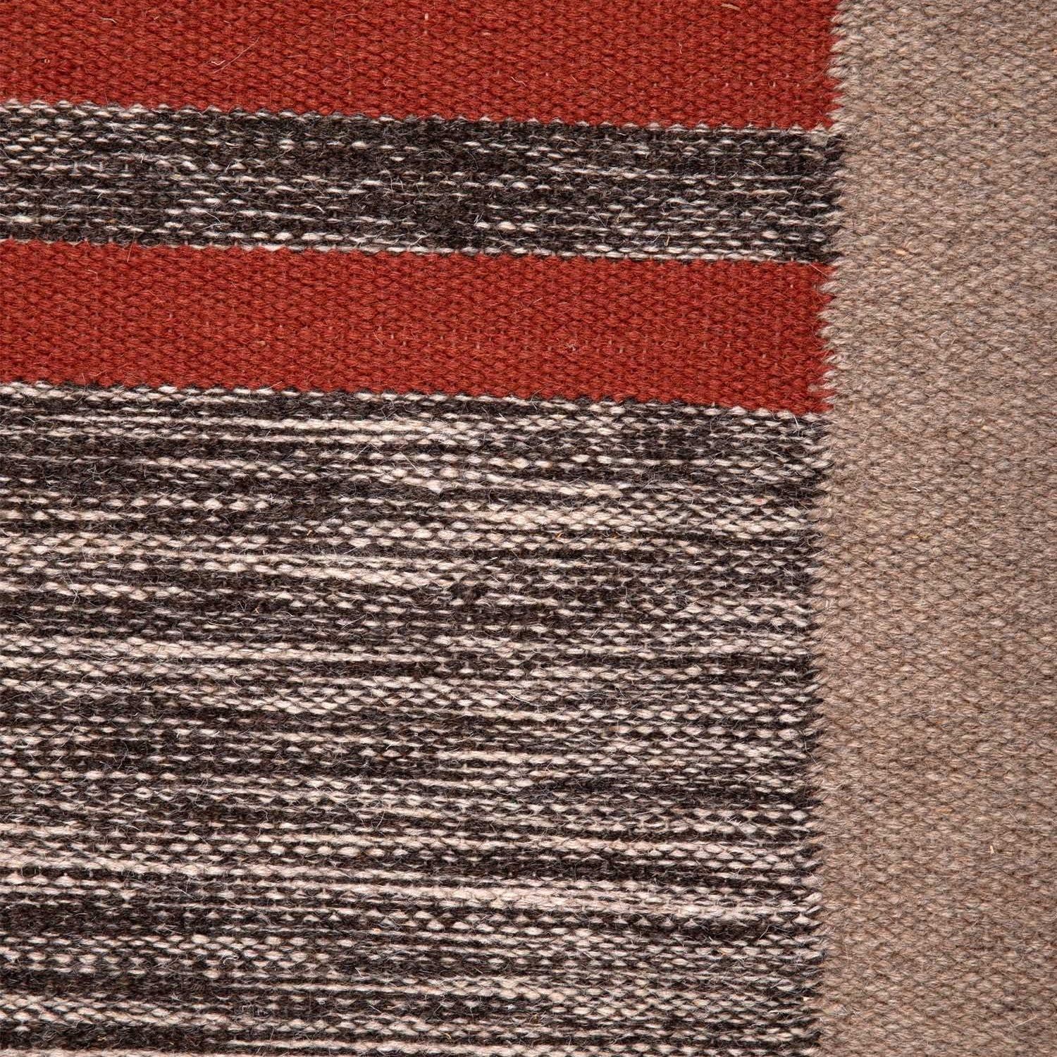 Alfombra Handwoven Wool Line Terracota