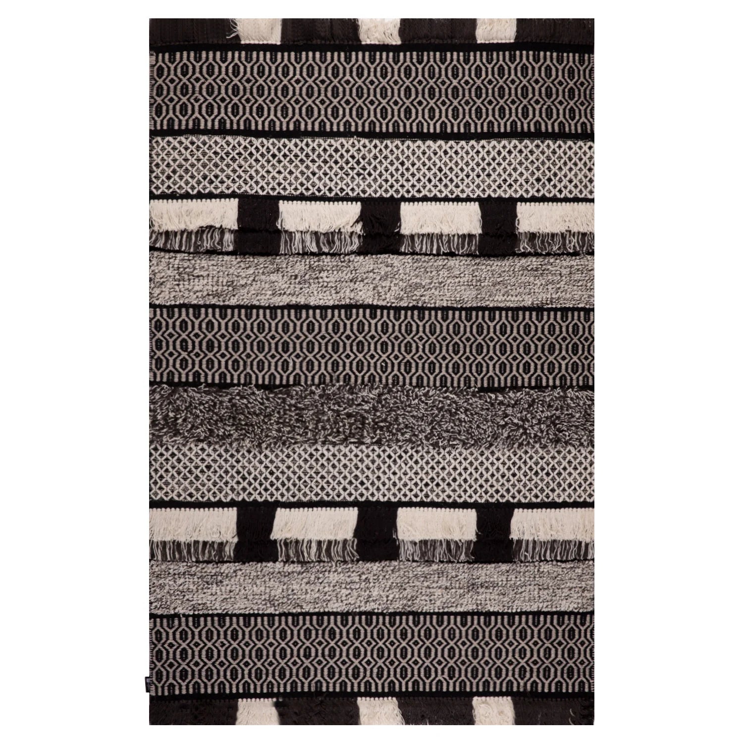 Alfombra Handwoven Wool Co Negro/Gris