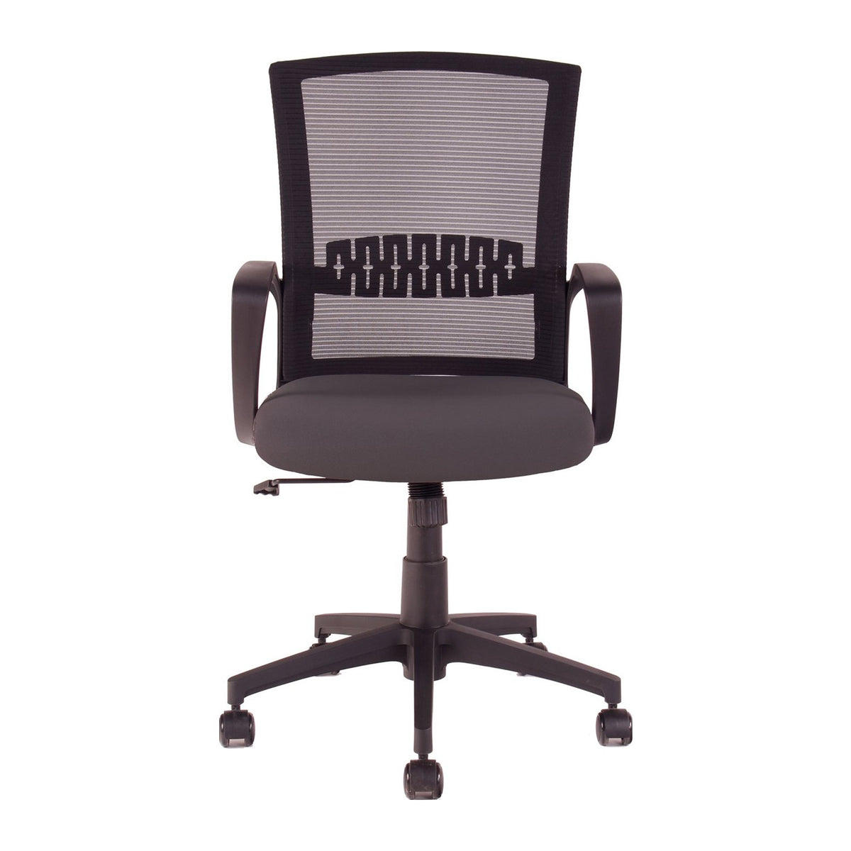 Silla oficina Clip negra, vista frontal