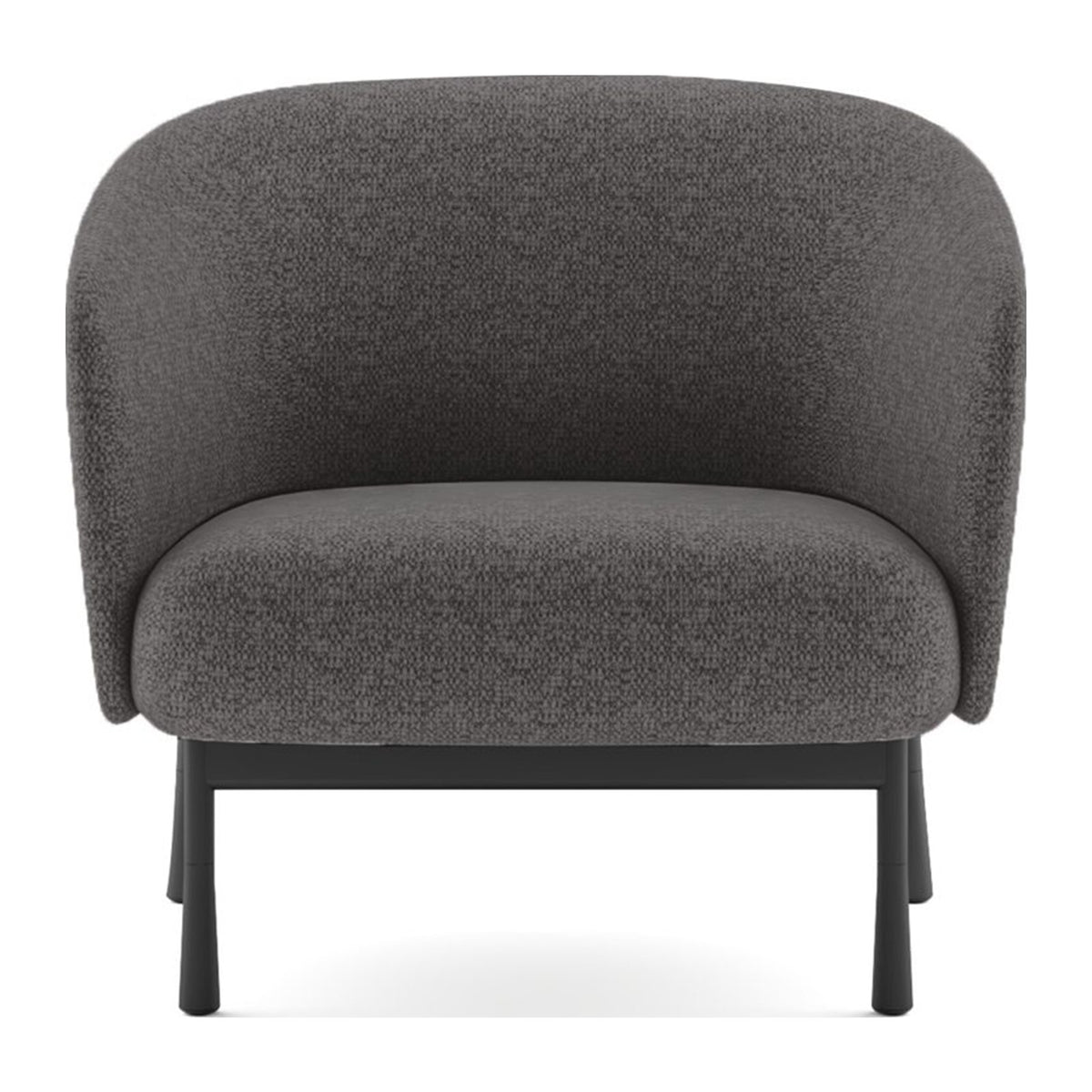 Sillón Cosmo gris de un cuerpo, vista frontal
