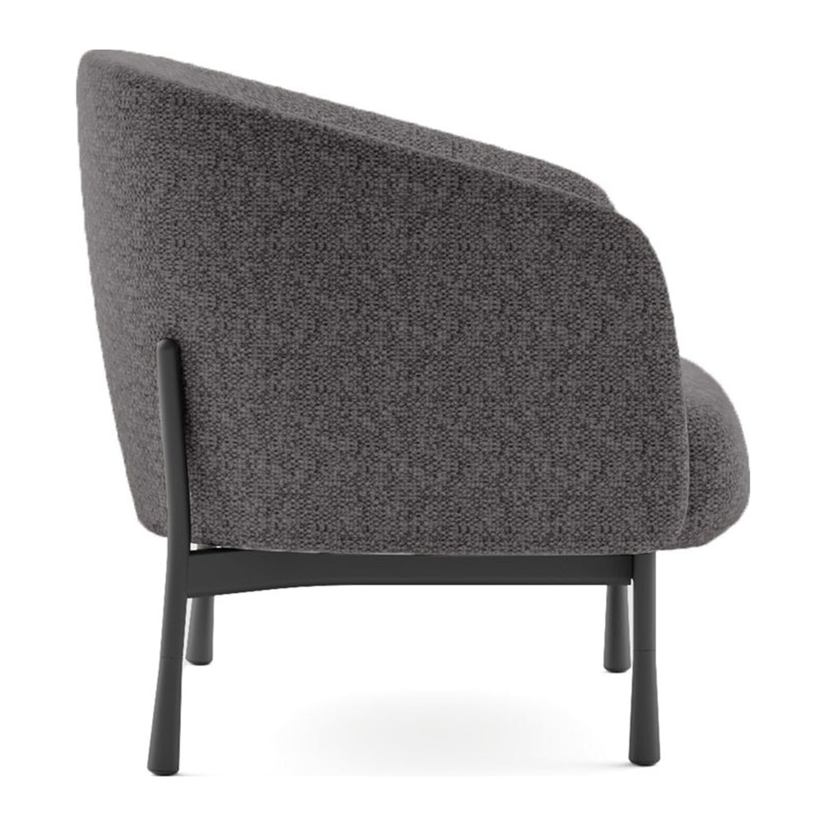 Sillón Cosmo gris, vista lateral