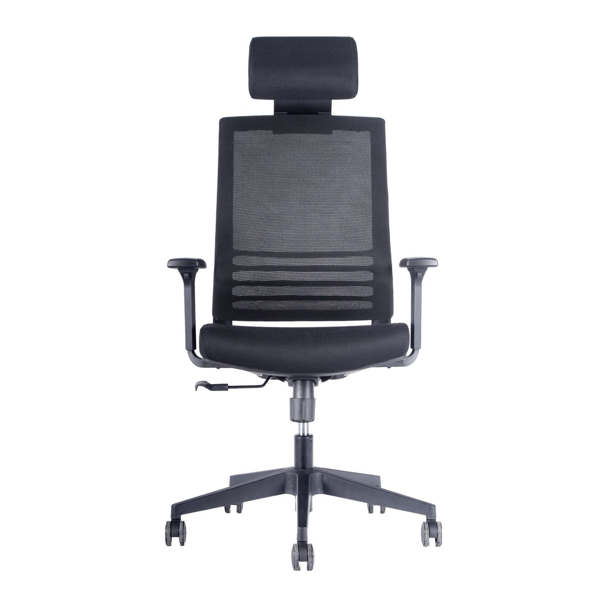 Silla oficina Goya con cabecera, vista frontal