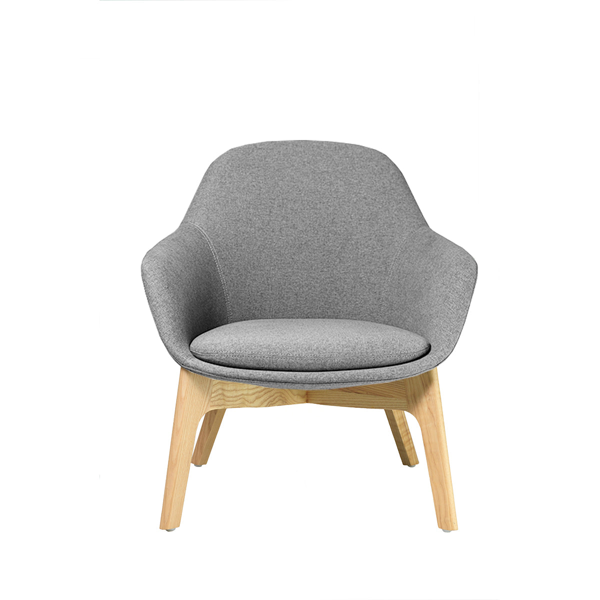 Poltrona Granada Gris Patas Madera