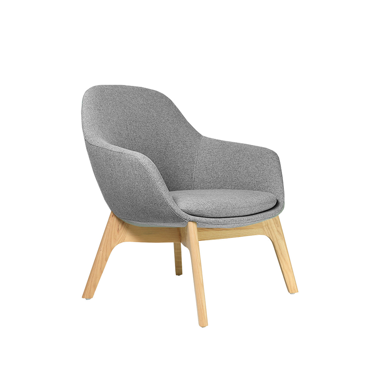 Poltrona Granada Gris Patas Madera