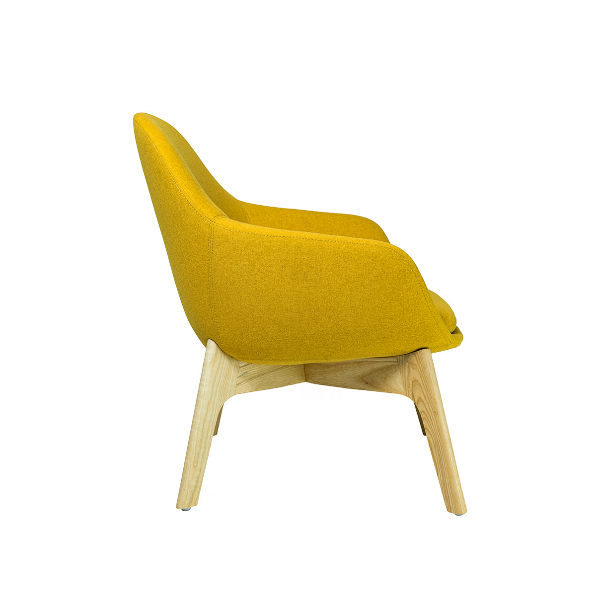 Poltrona Granada Mostaza Patas Madera