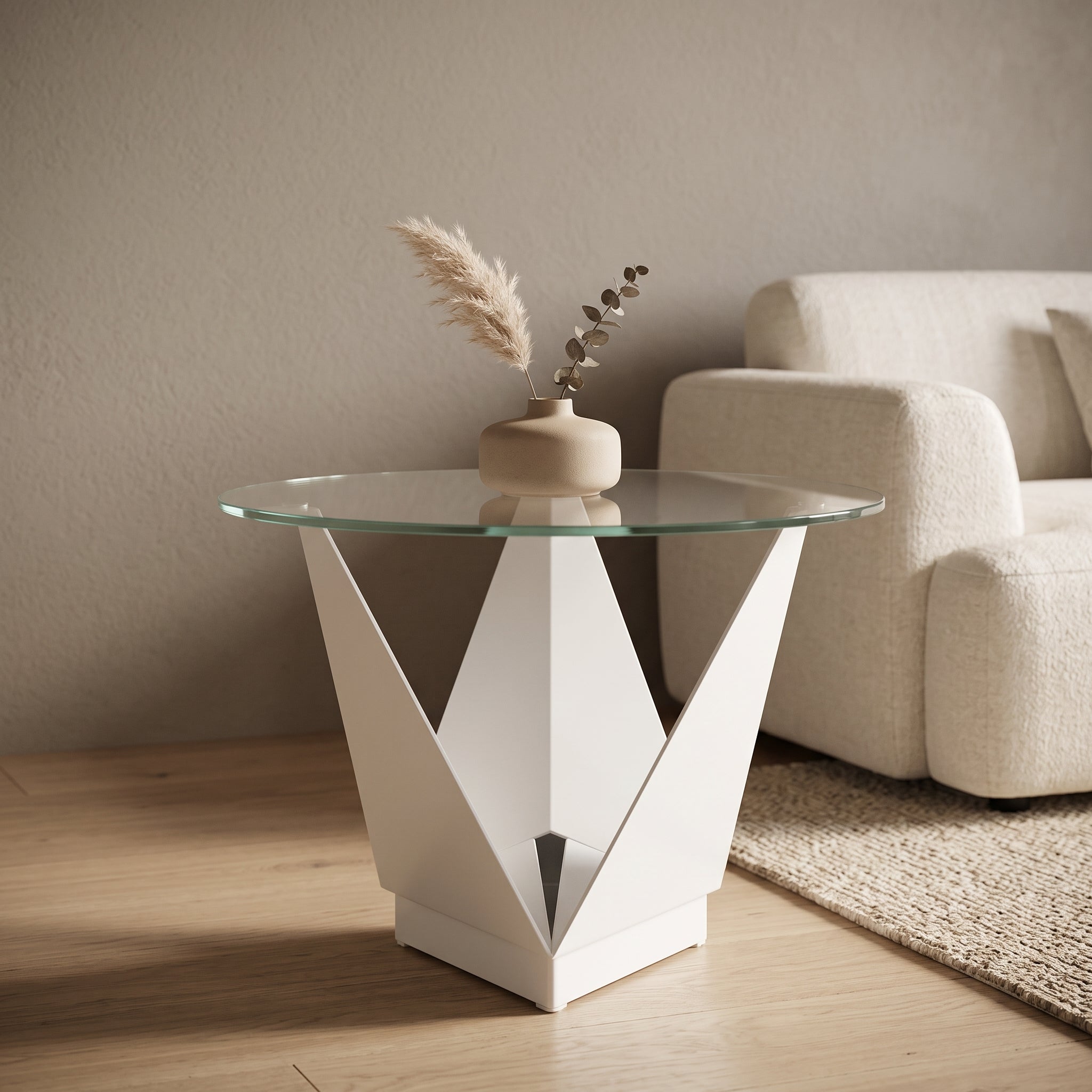 Mesa Tuca Circular Grande Blanca