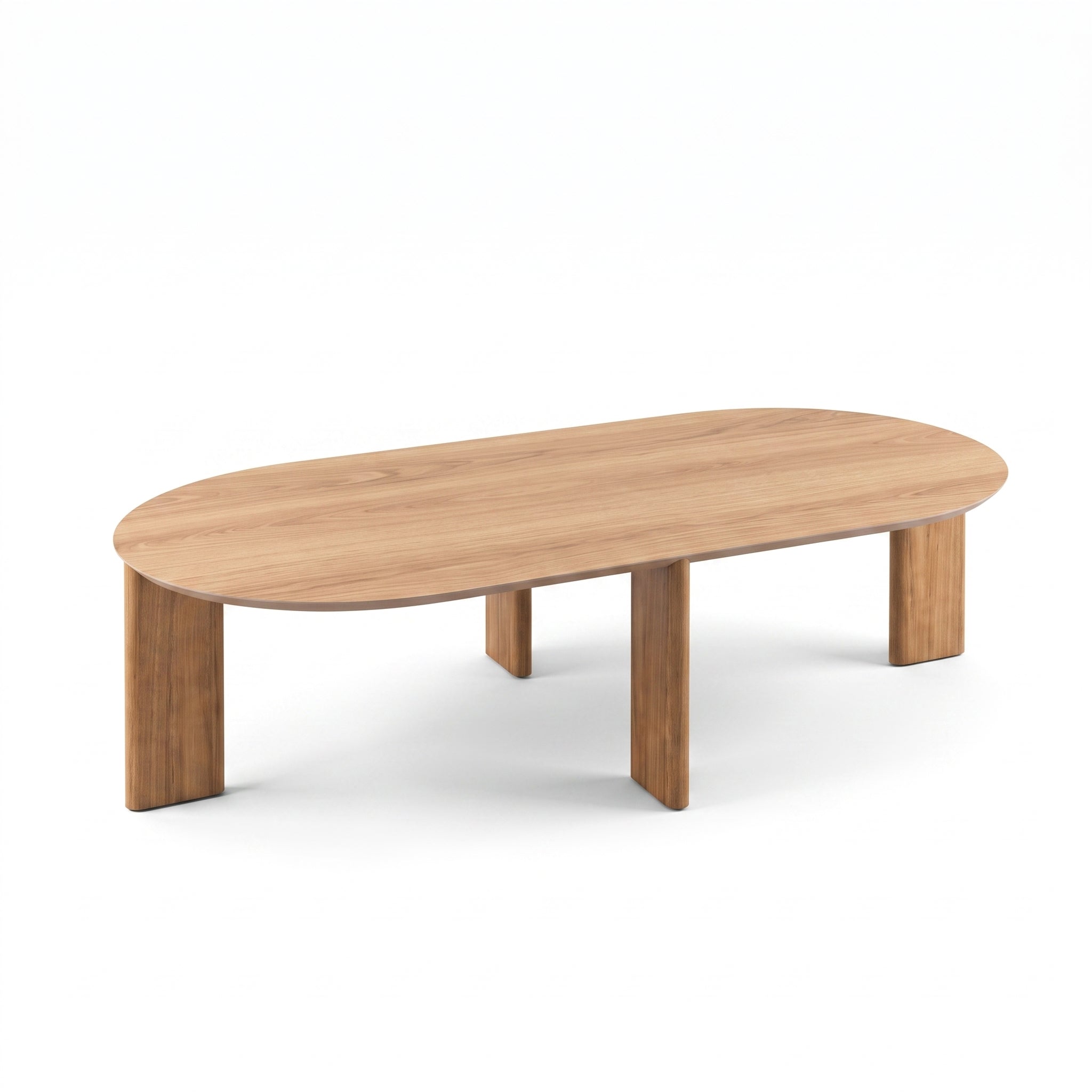 Mesa de Centro Alice Natural 120 cm – Mesa de Centro Ovalada de Madera Roble Claro