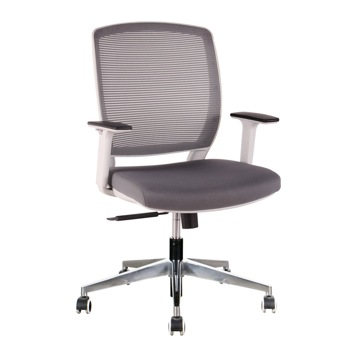 Silla oficina Job Gris base aluminio